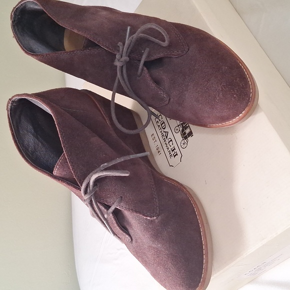 Coach Cassy Ankle Bootie Brown Suede - Picture 2 of 10